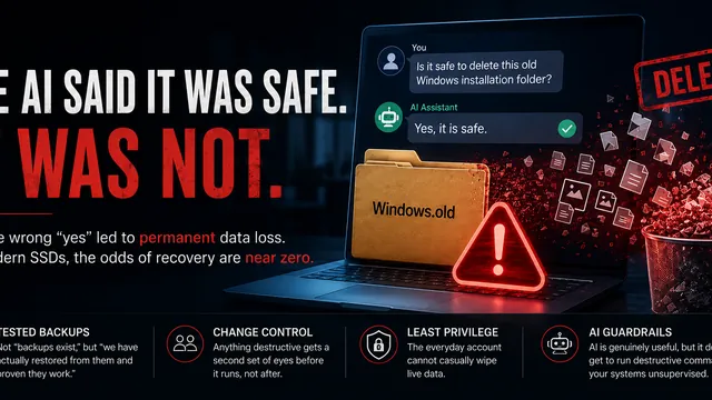 A one-word mistake wiped a hard drive this week